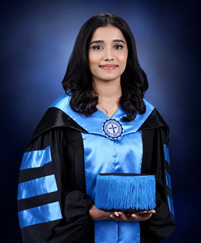 Dr Kavipriya, DMSF graduate, AIR 6 in FMGE June 2026 with 228 marks out of 300