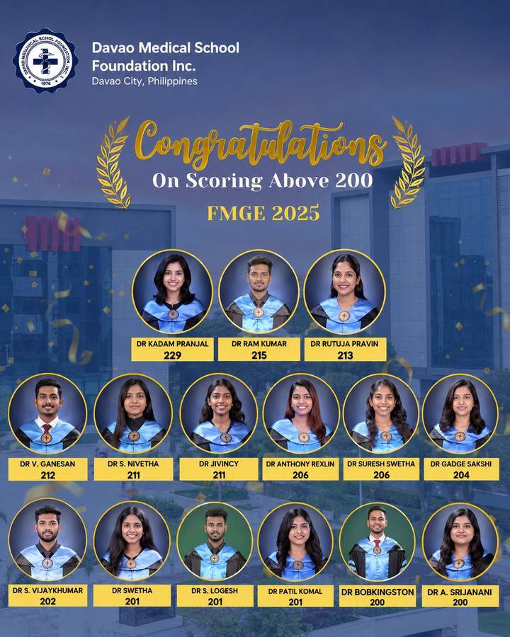 DMSF FMGE 2025 toppers above 200 - Dr Kadam Pranjal 229, Dr Ram Kumar 215, plus 14 more top scorers